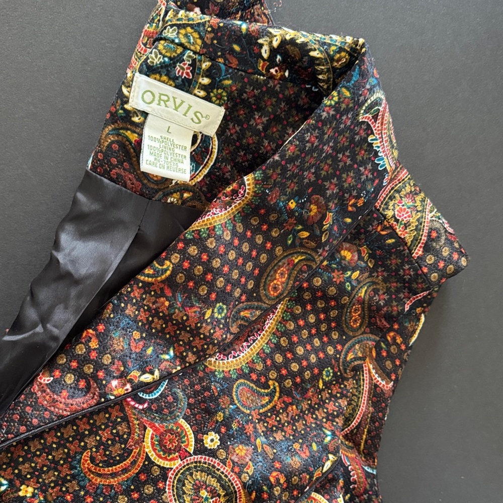 Orvis Multicolor Paisley Vest